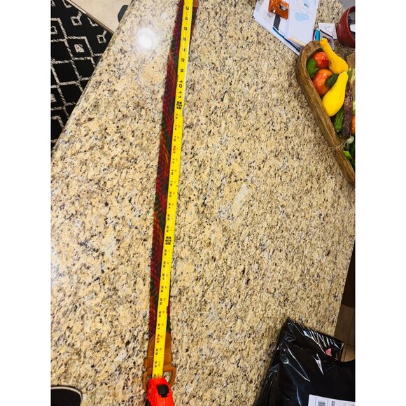 Boho Handwoven Multicolor Braided Leather Belt W/ Heart Accent Buckle Western M - Picture 5 of 7